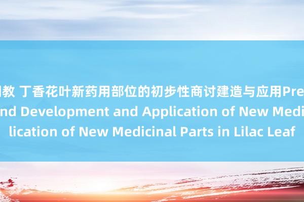 妈妈 调教 丁香花叶新药用部位的初步性商讨建造与应用Preliminary Research and Development and Application of New Medicinal Parts in Lilac Leaf